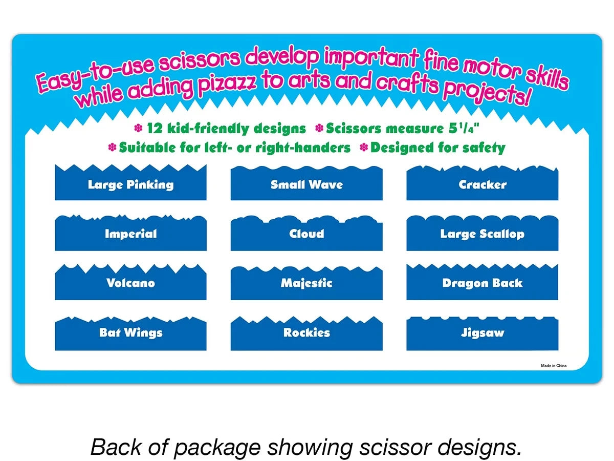 Crinkle-Cut Craft Scissors - Set of 12 - US 6116