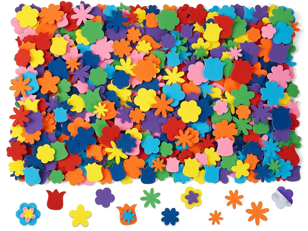 Peel & Stick Foam Flowers - US 6814