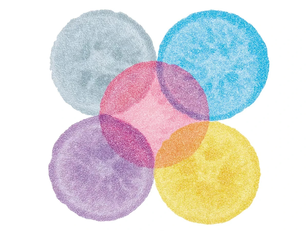 Shimmering Dot Art Painters - Set of 5 - US 2693