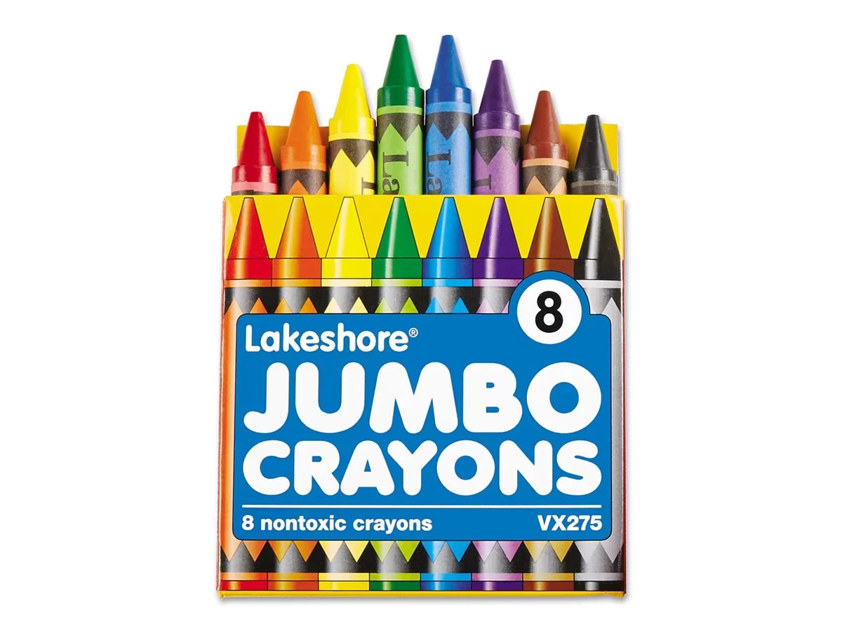 Lakeshore 8-Color Jumbo Crayons - Student Pack - US 3765