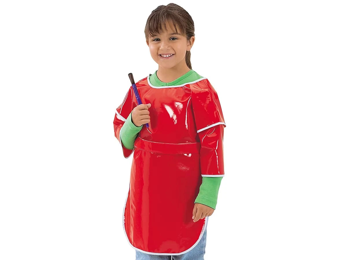 Heavy-Duty Mid-Sleeved Adjustable Vinyl Paint Apron - US 6030
