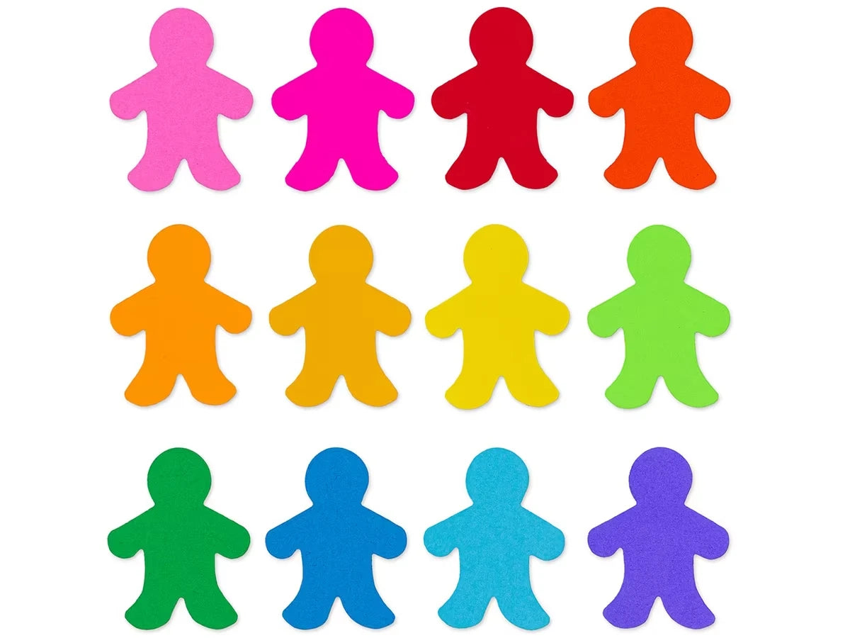 Colorful People Shape Mini Accents - US 2852