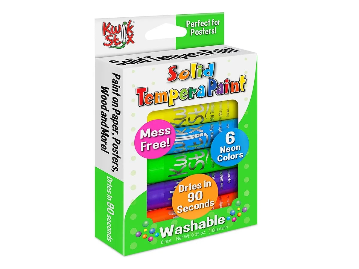 Neon Kwik Stix™ Tempera Painters - Set of 6 - US 2726