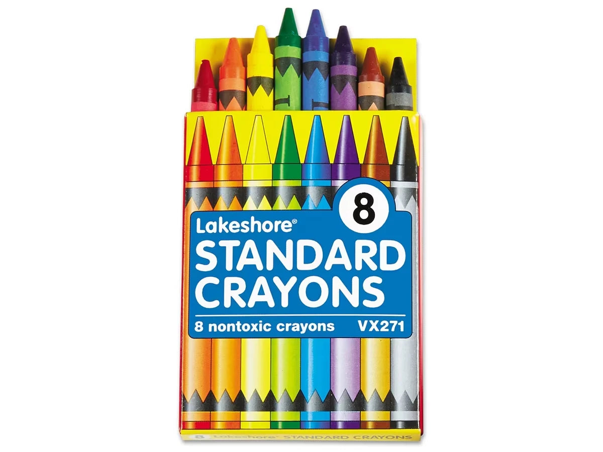 Lakeshore 8-Color Standard Crayons - Student Pack - US 7740