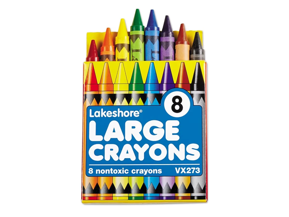 Lakeshore 8-Color Large Crayons - Student Pack - US 1706