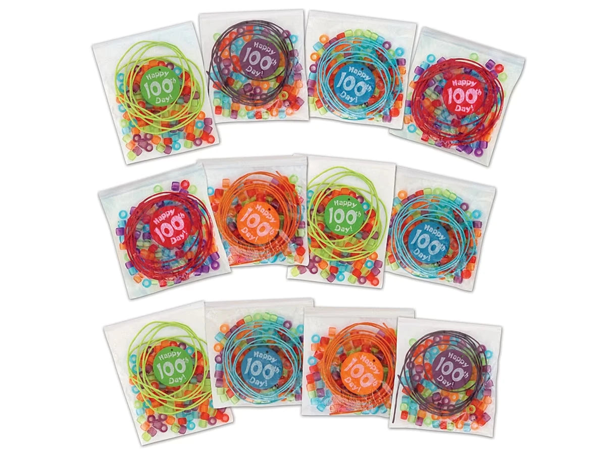 100th Day of School Bead Kits - Set of 12 - US 8704