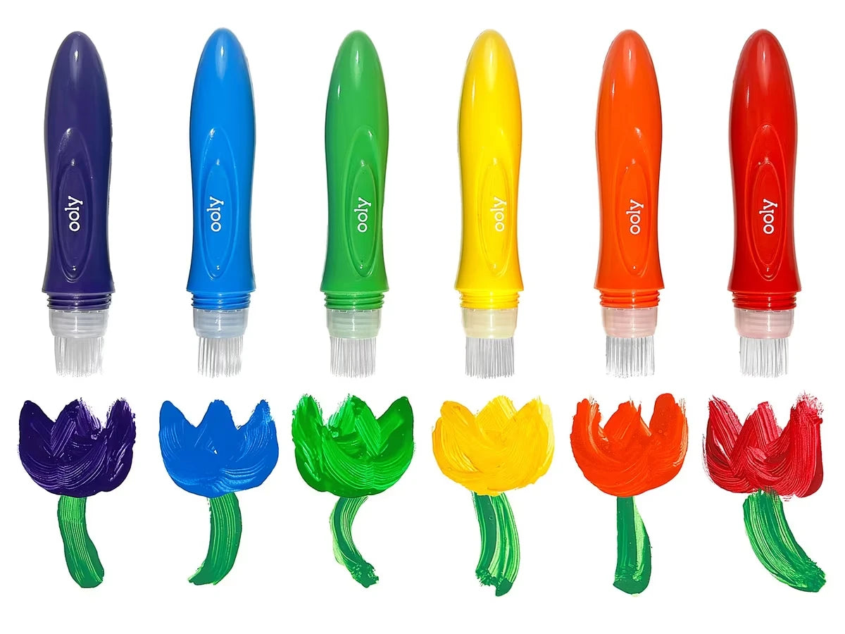 Easy Squeezable Poster Paintbrushes - Set of 6 - US 9191