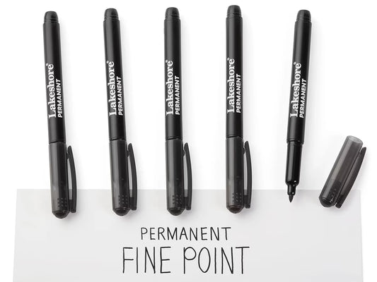 Permanent Thin-Line Markers - US 3672