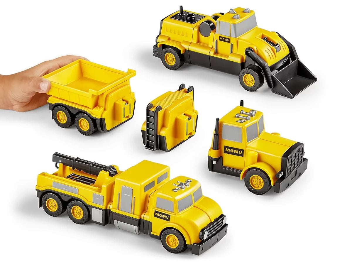 Mix & Match Magnetic Construction Vehicles - US 7165