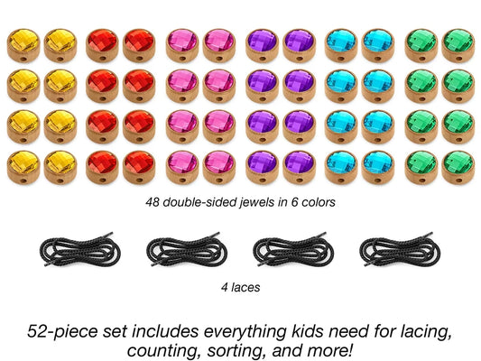Wooden Lacing Jewels - US 7164