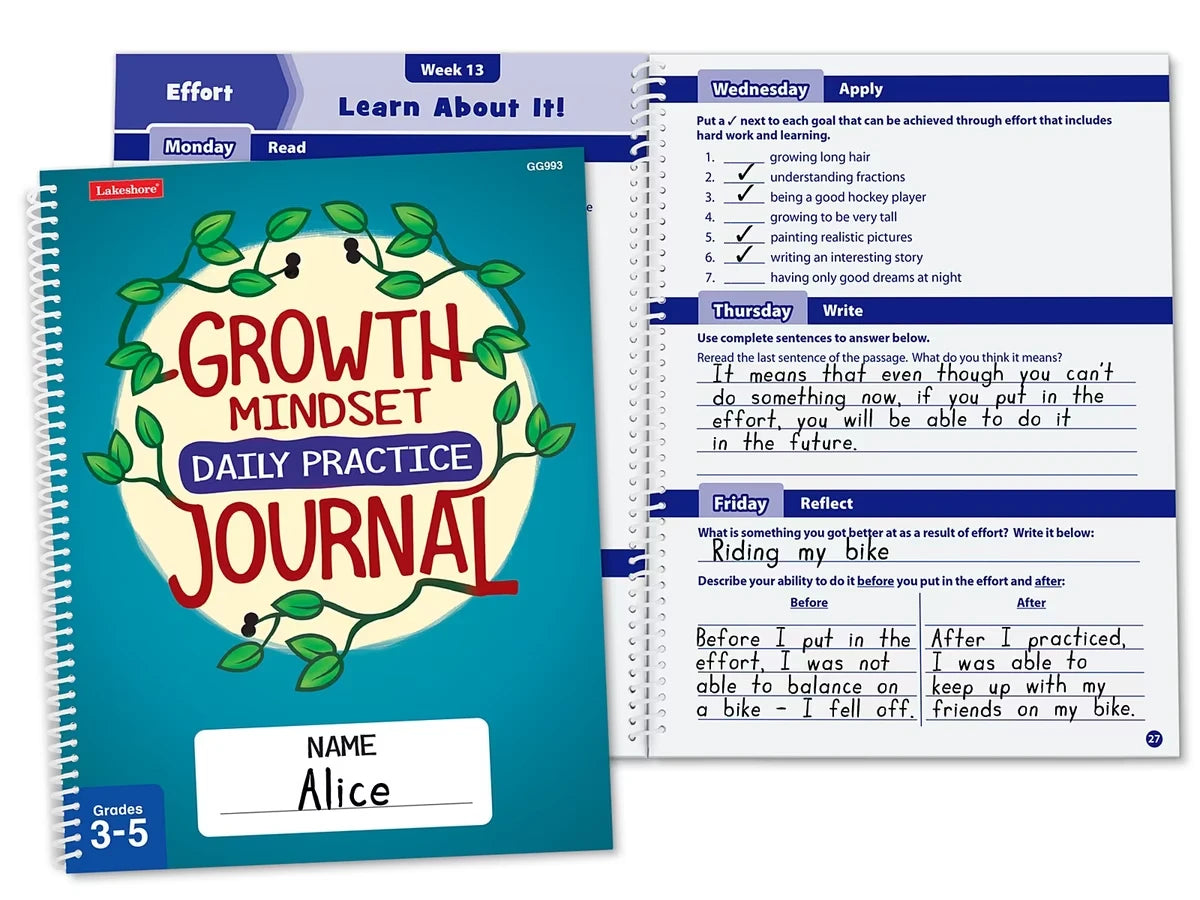 Growth Mindset Daily Practice Journal - Gr. 3-5 - US 9019