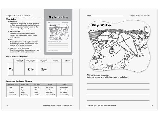 Write a Super Sentence Workbook - US 1853