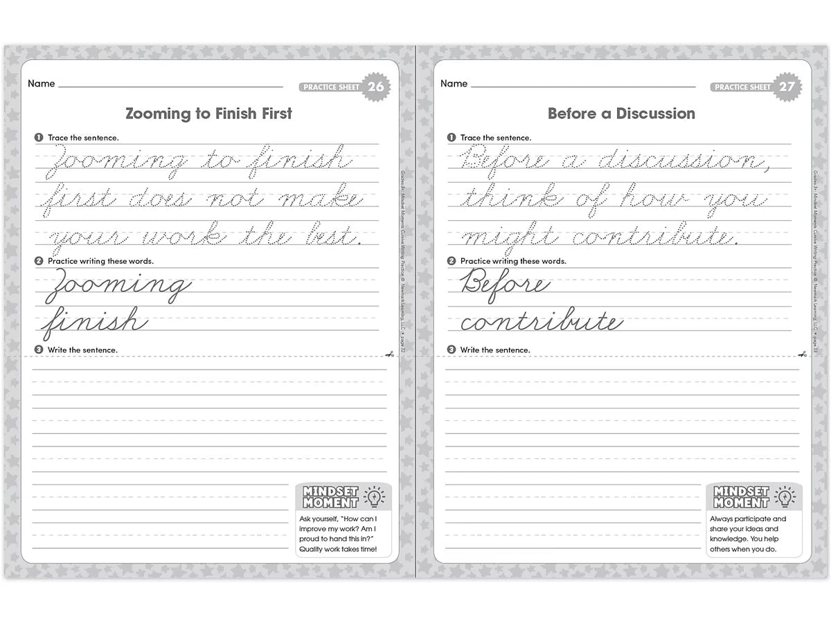 Cursive Writing Practice Workbook - Gr. 3 - US 6913