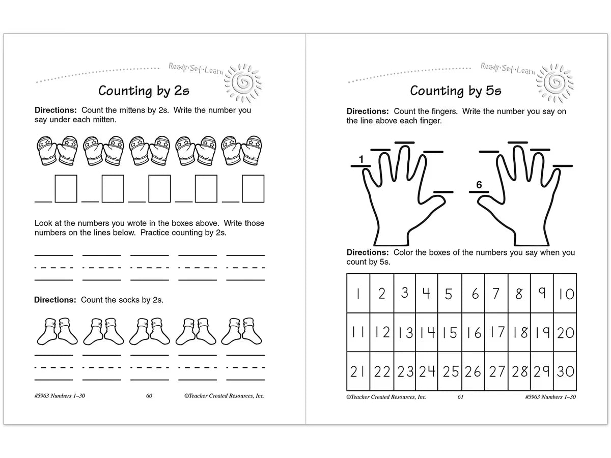 Numbers 1-30 Workbook - US 2831