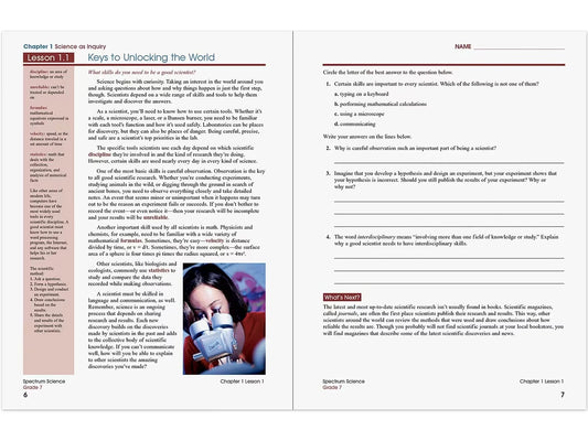 Spectrum® Science Workbook - Gr. 7 - US 7161