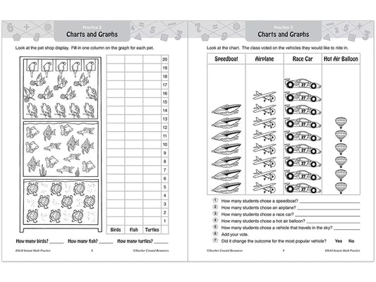 Instant Math Practice Workbook - Gr. 2 - US 4390