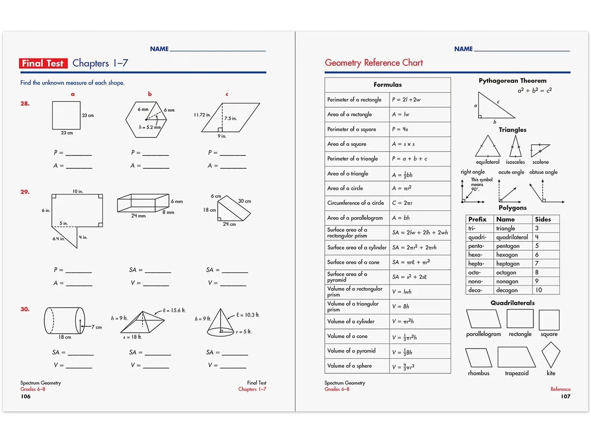 Spectrum® Geometry Workbook - US 1815