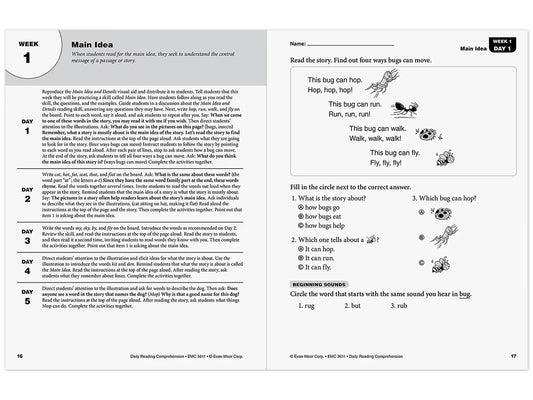 Daily Reading Comprehension Activities Workbook - Gr. 1 - US 5513