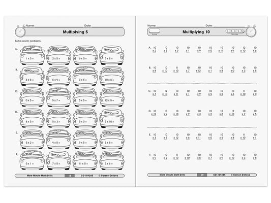 Multiplication & Division Minute Math Drills Workbook - US 5811