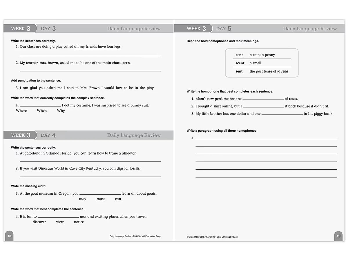 Daily Language Review Workbook - Gr. 4 - US 6277