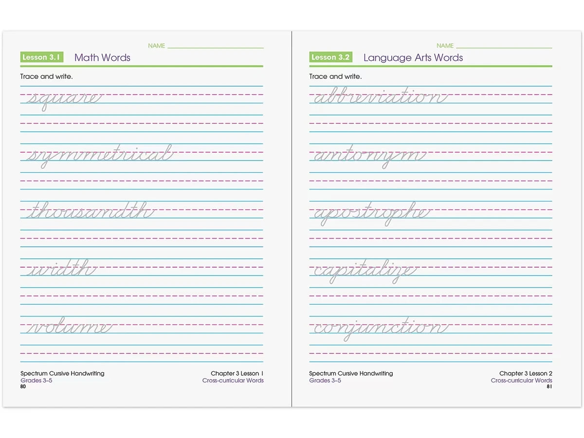Spectrum® Cursive Handwriting Workbook - US 4902