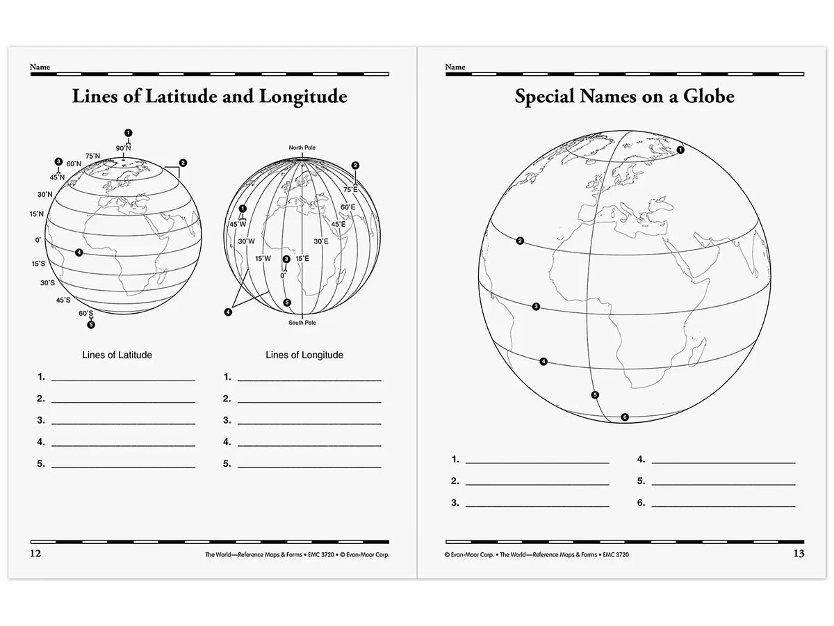 The World: Reference Maps & Forms Workbook - US 9165