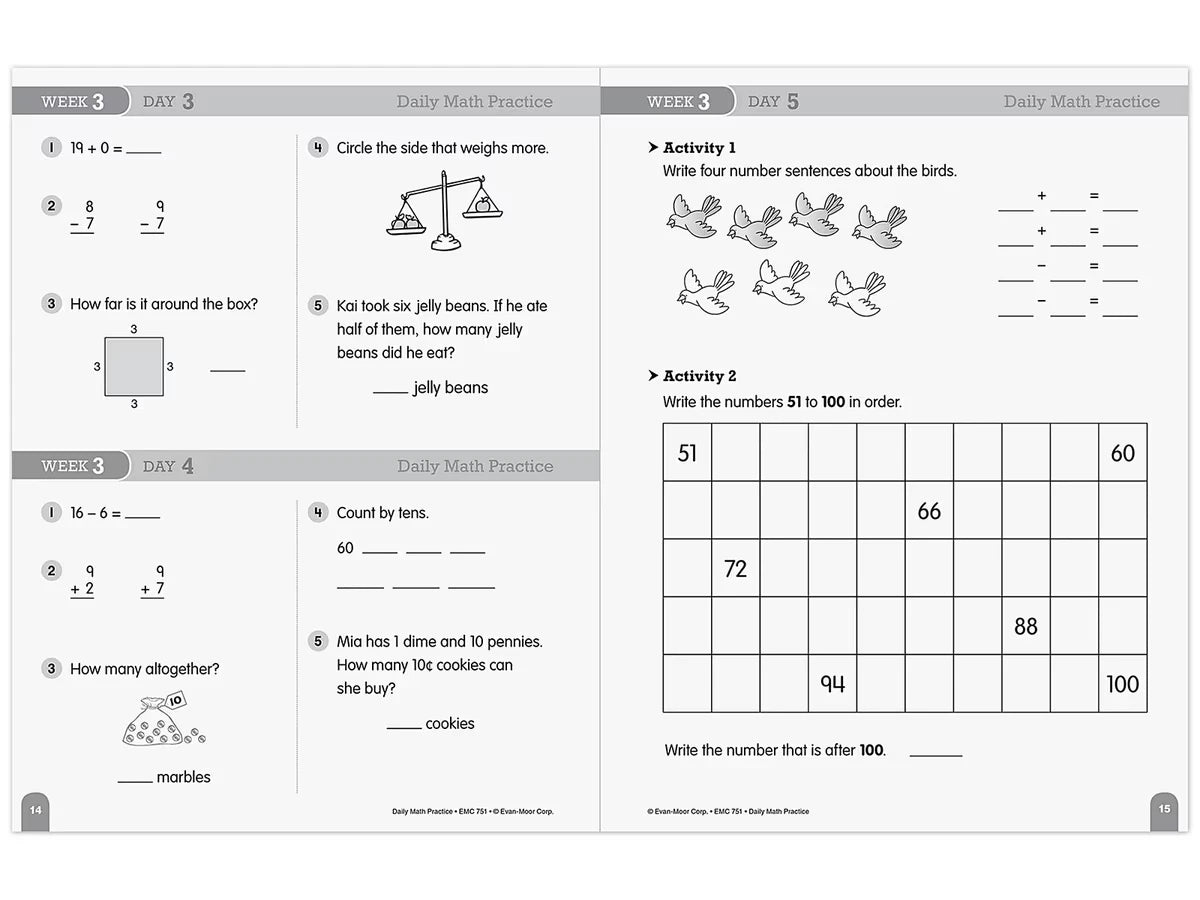 Daily Math Practice Workbook - Gr. 2 - US 8716