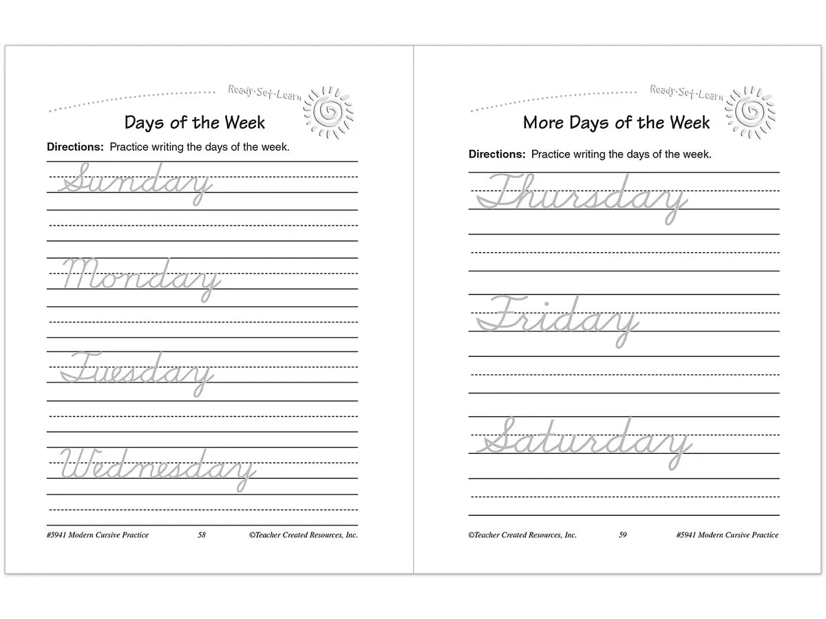 Modern Cursive Writing Practice Workbook - US 5315