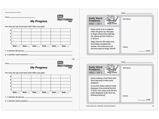 Daily Word Problems Workbook - Gr. 4 - US 5840