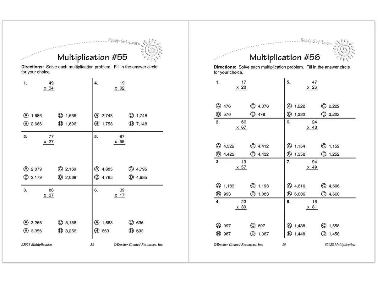 Master Multiplication Workbook - US 3348