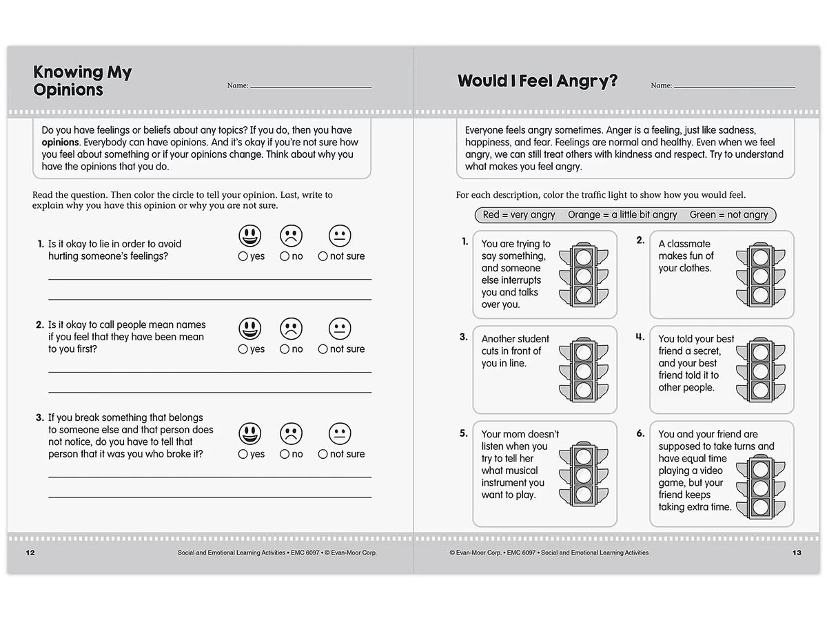 Social and Emotional Learning Activity Workbook - Gr. 3-4 - US 8714