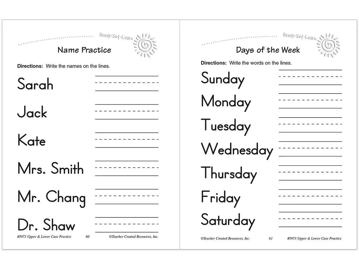 Letter Practice Workbook - US 7007