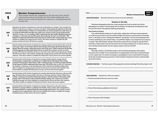Daily Reading Comprehension Activities Workbook - Gr. 7 - US 9364
