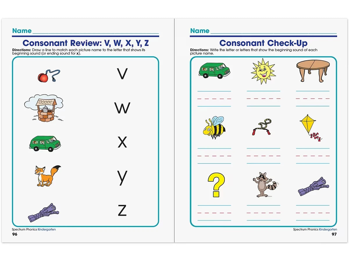 Spectrum® Phonics Workbook - Kindergarten - US 1443