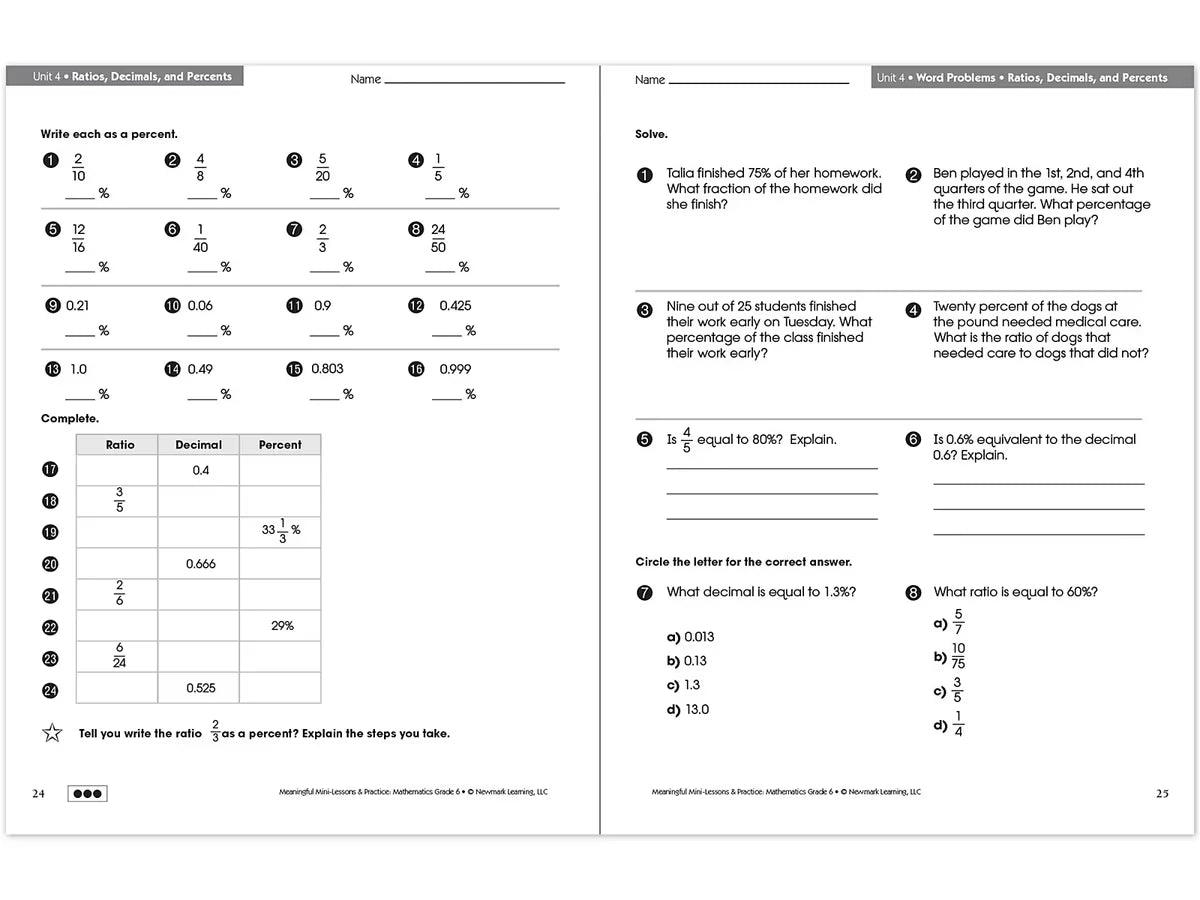Mathematics Workbook - Gr. 6 - US 6083