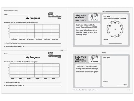 Daily Word Problems Workbook - Gr. 2 - US 3226