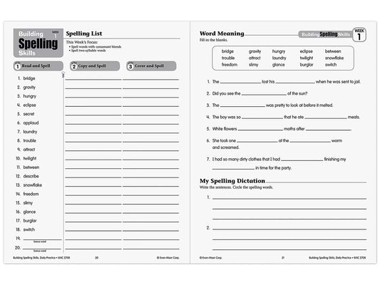 Building Spelling Skills Workbook - Gr. 4 - US 3534