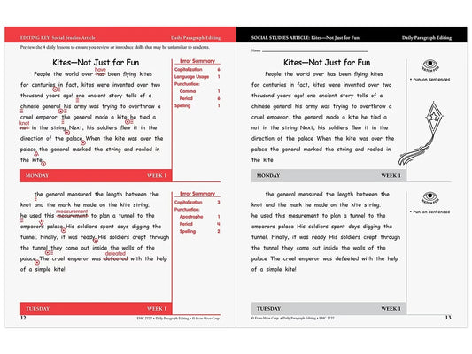 Daily Paragraph Editing Workbook - Gr. 4 - US 7031