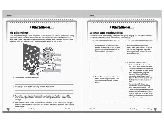 Comprehension and Critical Thinking Workbook - Gr. 6 - US 5807