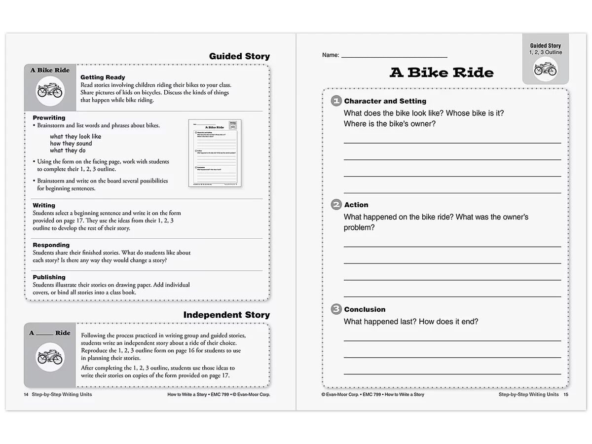 How to Write a Story Workbook - Gr. 1-3 - US 3699