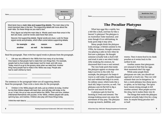 Reading Comprehension Fundamentals Workbook - Gr. 3 - US 8972