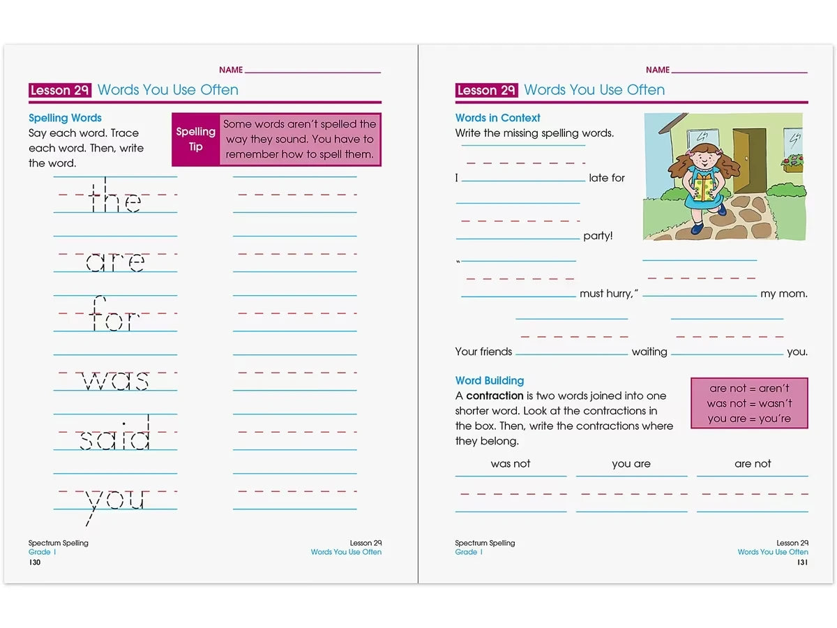Spectrum® Spelling Workbook - Gr. 1 - US 1023