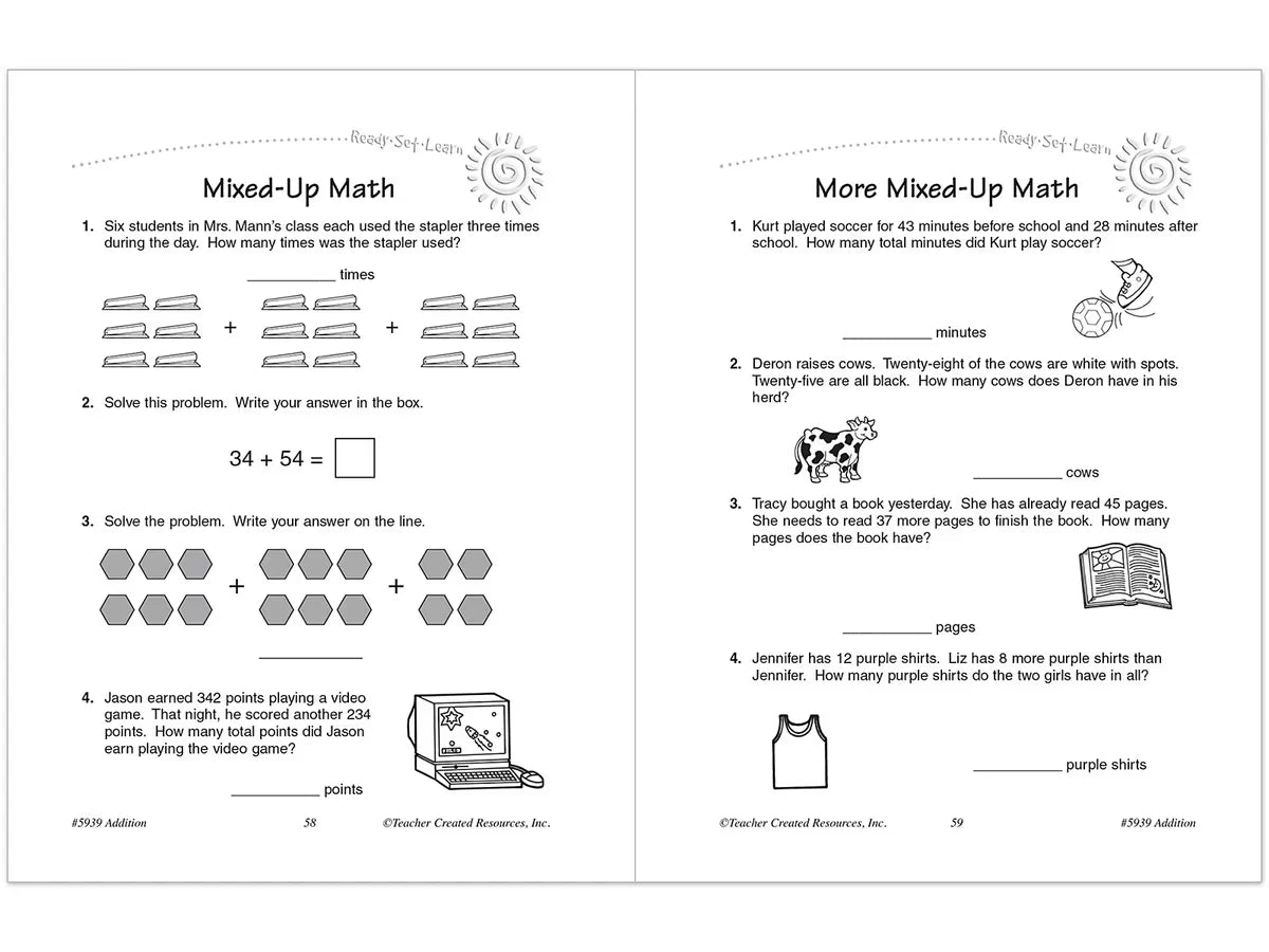 Addition Workbook - US 7014