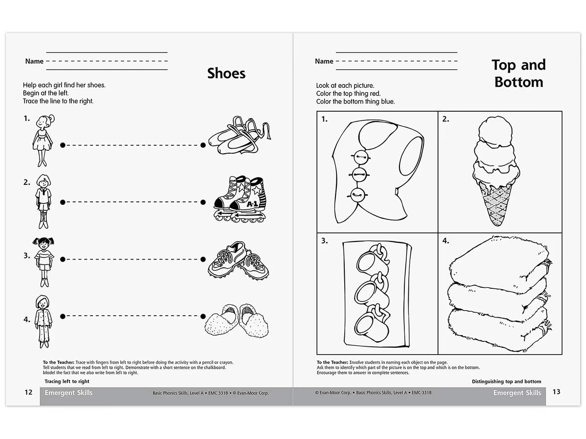 Basic Phonics Skills Workbook - Pre K-K - US 9581