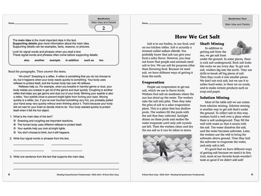 Reading Comprehension Fundamentals Workbook - Gr. 4 - US 8605