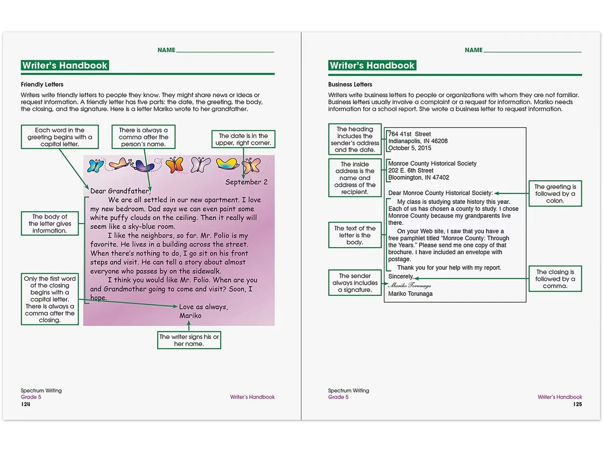 Spectrum® Writing Workbook - Gr. 5 - US 2958