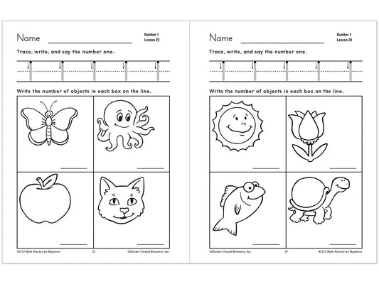 Math Practice for Beginners Workbook - US 1209