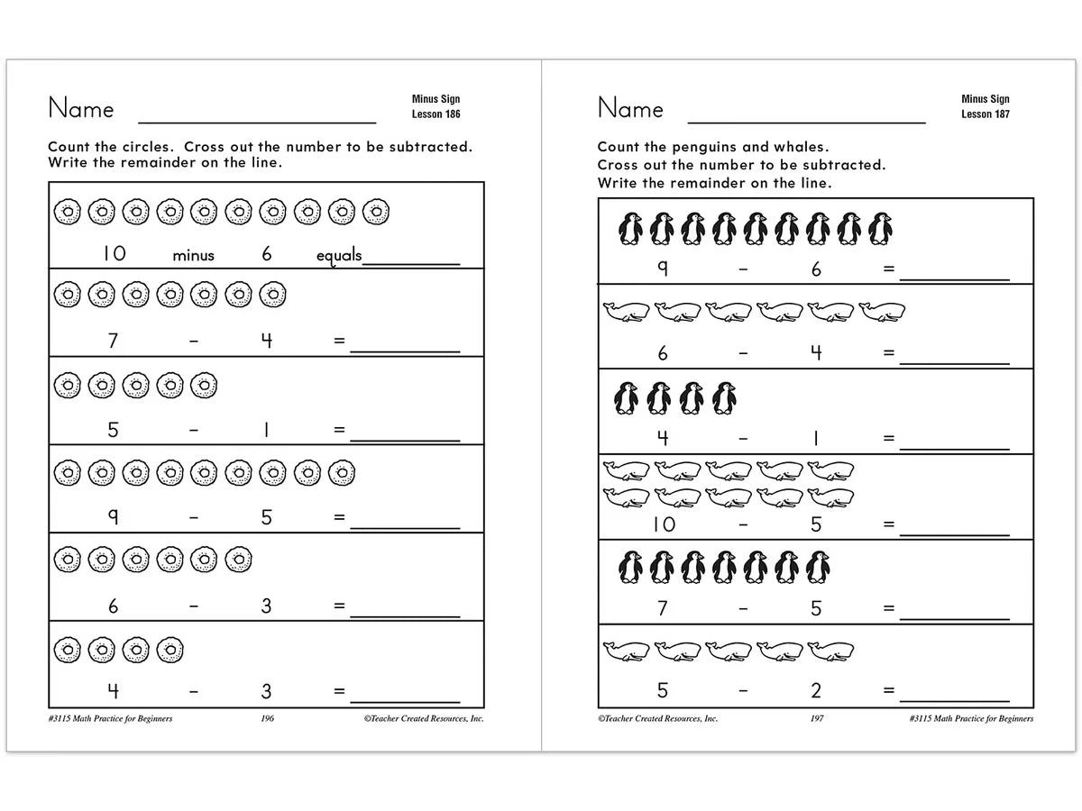 Math Practice for Beginners Workbook - US 1209