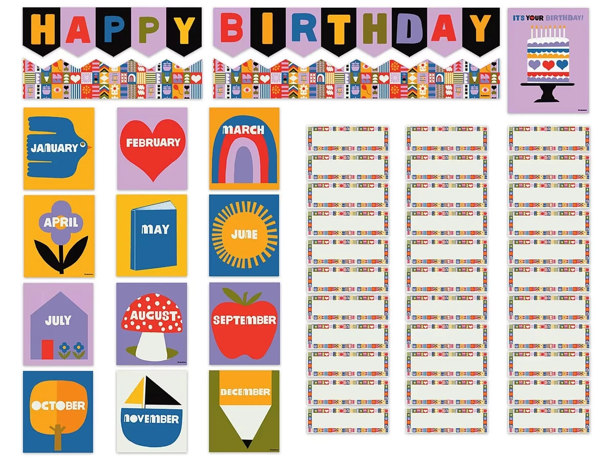 Lisa Congdon Birthday Bulletin Board Set - US 1733