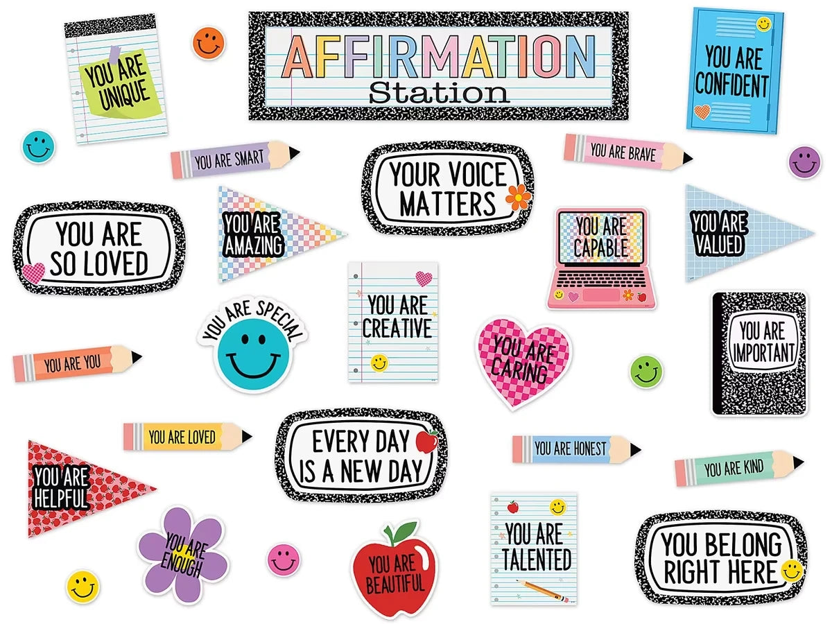 Cool for School Affirmation Station Bulletin Board Set - US 3153